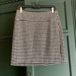 Talbots Black & White Herringbone Skirt